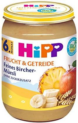 6er Pack HiPP Bio Frucht & Getreide, Feines Bircher Müesli, ohne Zuckerzusatz, 6 x 190g ab 5,13€ (statt 7€)   Prime Sparabo