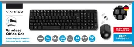 Vivanco Wireless Desktop Set, drahtlose Tastatur und Maus für 17,99€ (statt 25€)