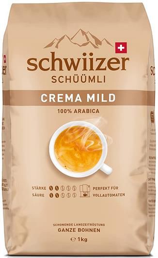 Schwiizer Schüümli Mild Ganze Kaffeebohnen 1kg ab 12,59€ (statt 15€)