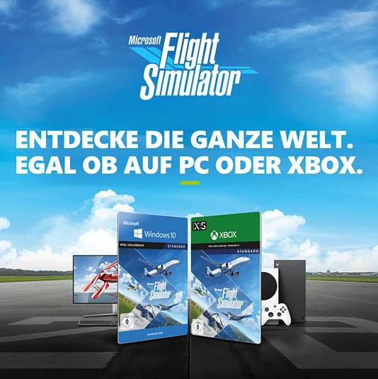 Microsoft Flight Simulator: Standard Edition für PC oder XBox für 29,99€ (statt 45€)