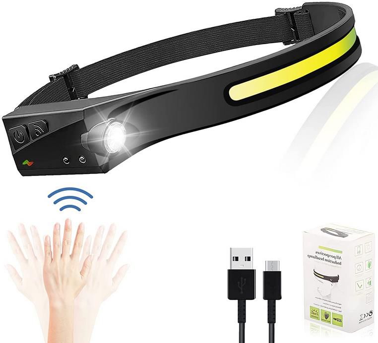 Harnestle Wiederaufladbare COB LED Stirnlampe mit USB Typ C, 350 Lumen und 5 Modi für 13,29€ (statt 19€)