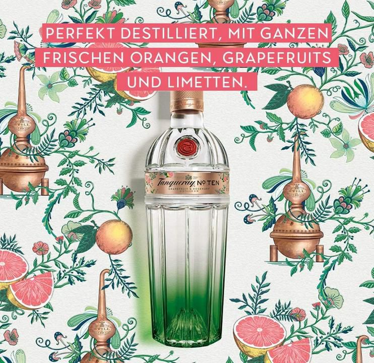 Tanqueray N° TEN Grapefruit & Rosemary Distilled Gin   The Citrus Heart Edition, 1L für 33,99€ (statt 38€)