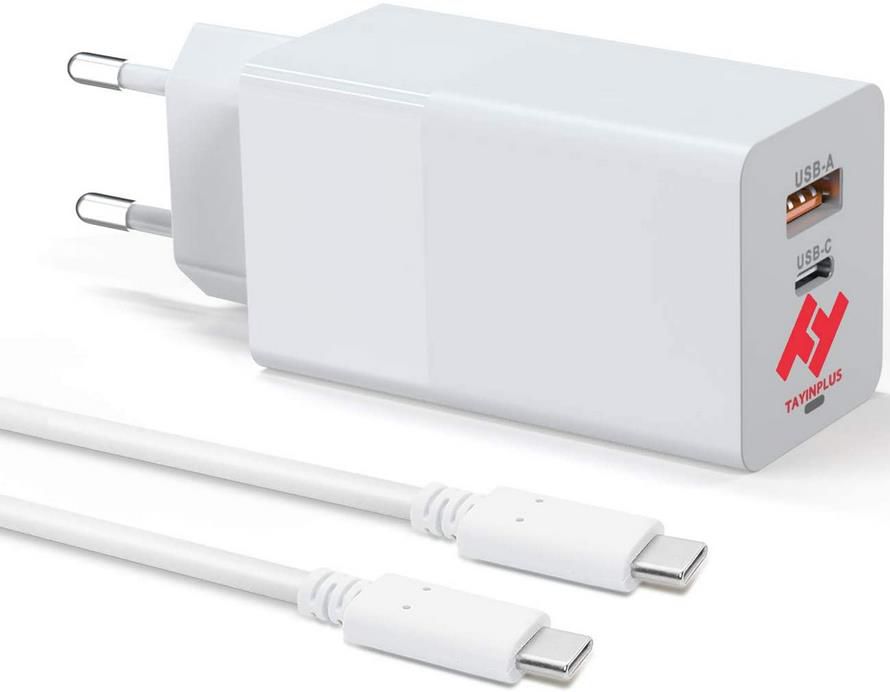 Tayinplus GaN USB C und A 65W Netzteil Type C mit 2M 100W Kabel für 25,19€ (statt 42€)