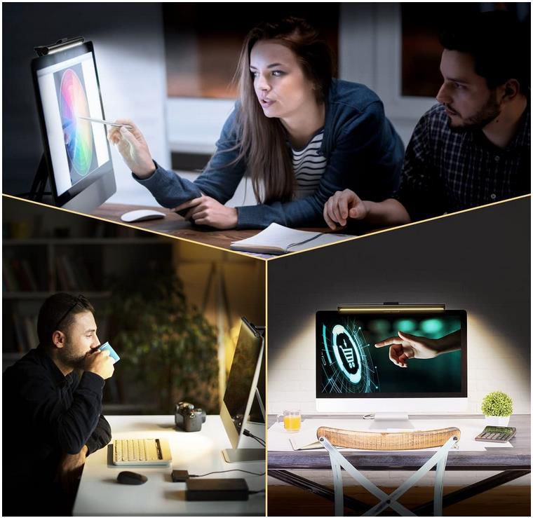 Tanbaby LED Bildschirmlampe mit Touch Steuerung für 15 22 Zoll Monitore für 23,99€ (statt 40€)