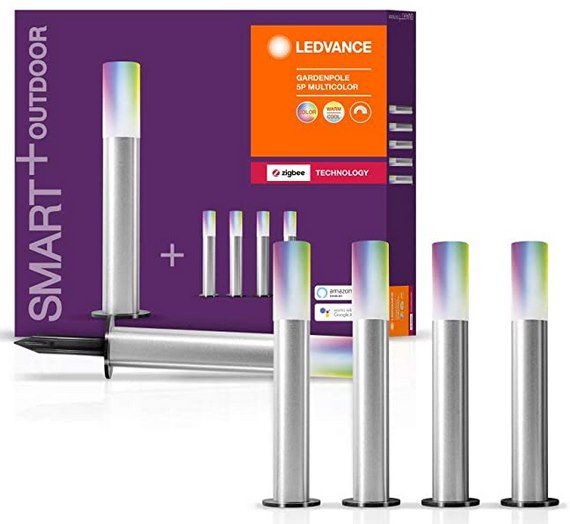 LEDVANCE Smart+ LED RGBW Gartenleuchte mit 5 Spots (ZigBee, Hue Bridge, Alexa & Google) für 39,99€ (statt 53€)