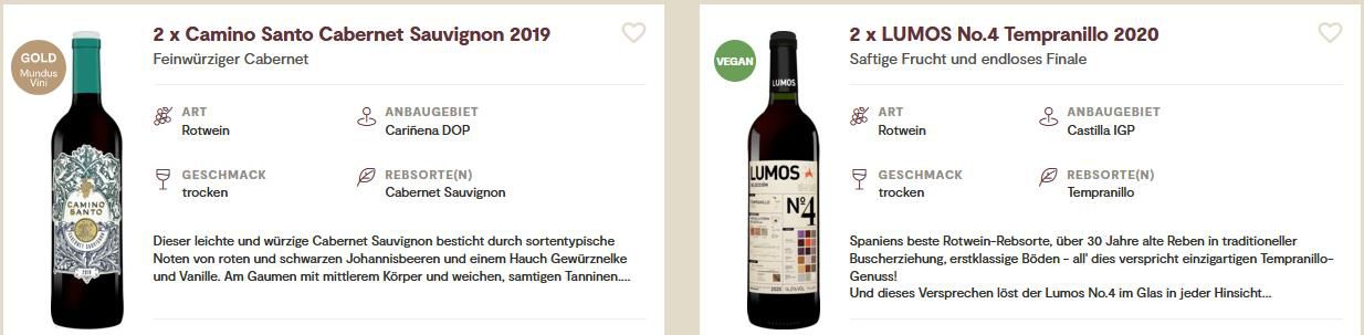 Vinos Oster Tinto Paket mit 12 Flaschen Rotwein für 54,90€