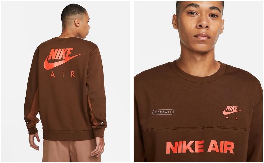 Nike Air Herren Fleece Rundhalsshirt mit angerauter Innenseite für 41,97€ (statt 70€)