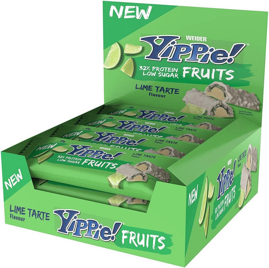 48x Weider YIPPIE! Bar Fruits in 2 Geschmacksrichtungen für 39,99€ (statt 65€)