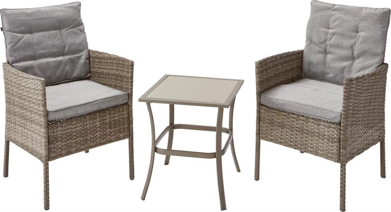 TrendLine Bern Balkon Set mit Tisch, Stühlen und Kissen für 149€ (statt 249€)