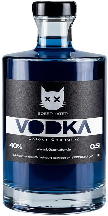 Böser Kater Colour Changing Vodka mit Farbwechsel 0,5 l   40% Vol. ab 24,14€ (statt 30€)