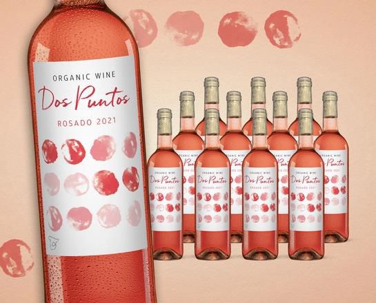 12 Flaschen Dos Puntos Rosado Organic 2021   Bio Rosewein für 45,90€ (statt 95€)