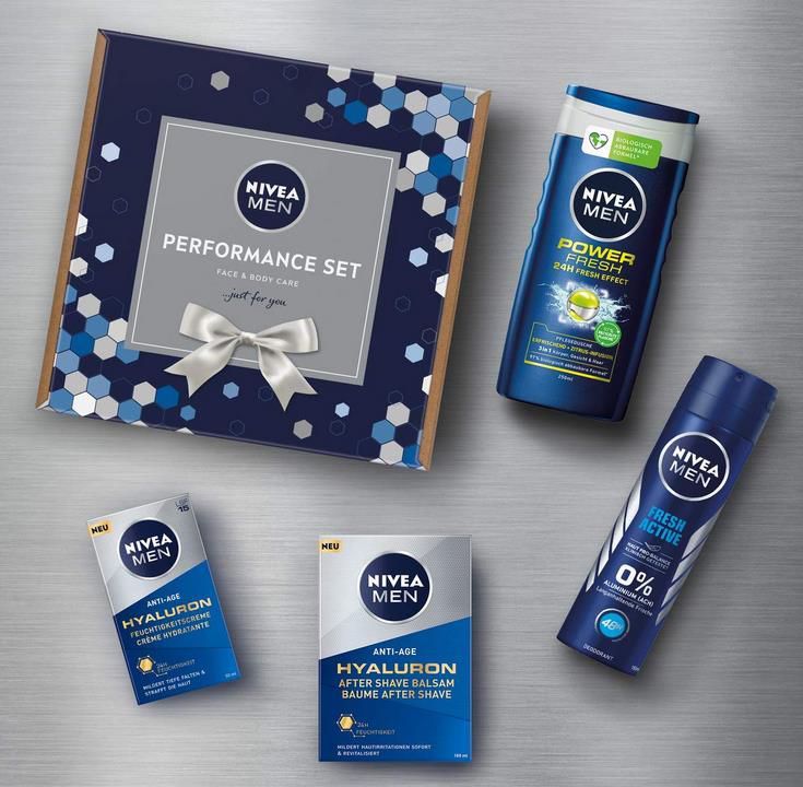 NIVEA MEN Performance Set mit After Shave Balsam, Deo, Feuchtigkeitscreme und Pflegedusche für 14,24€ (statt 19€)   Prime