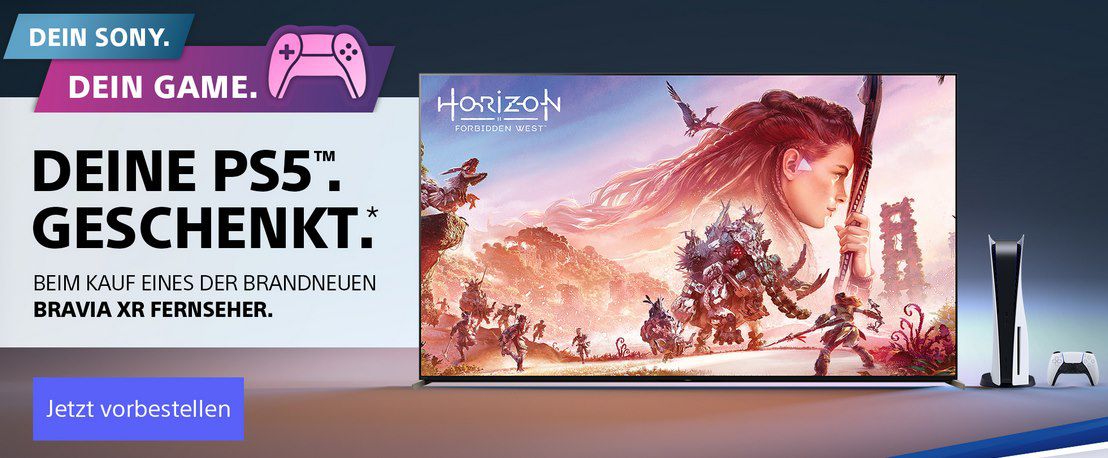 PS5 beim Kauf von Sony Bravia XR geschenkt