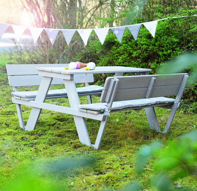 roba Picknick for 4 Kinder Outdoor+ Sitzgruppe mit Rückenlehnen, wetterfest aus Massivholz für 73,99€ (statt 100€)