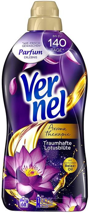 4x Vernel Aromatherapie Weichspüler Traumhafte Lotusblüte 4x68 Waschladungen ab 9,73€ (statt 13€)   Prime Sparabo