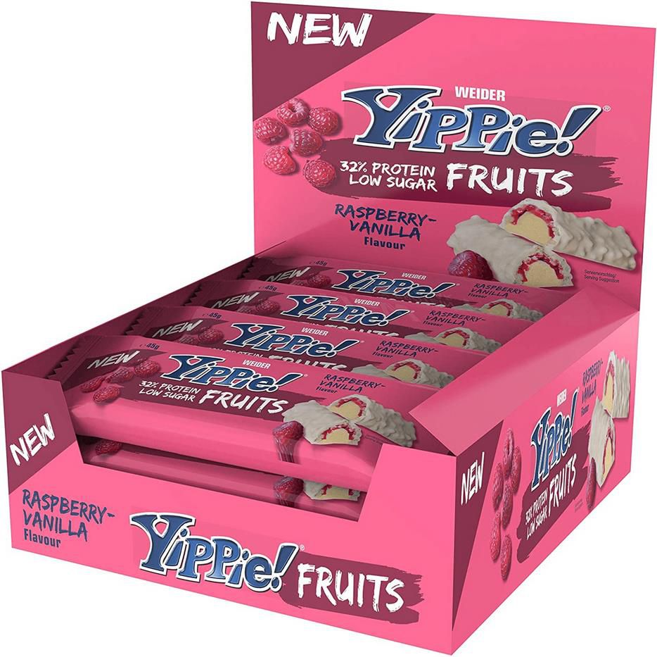 48x Weider YIPPIE! Bar Fruits in 2 Geschmacksrichtungen für 39,99€ (statt 65€)