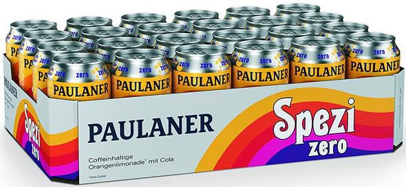 🥤 24x Paulaner Spezi Zero mit Cola & Orange ohne Zucker ab 15,29€ (statt 21€)   nur 0,64€ pro Dose
