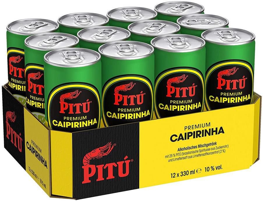12er Pack Pitu Caipirinha Mischgetränk 12 x 0.33l für 20,89€ + Pfand (statt 33€)   Prime