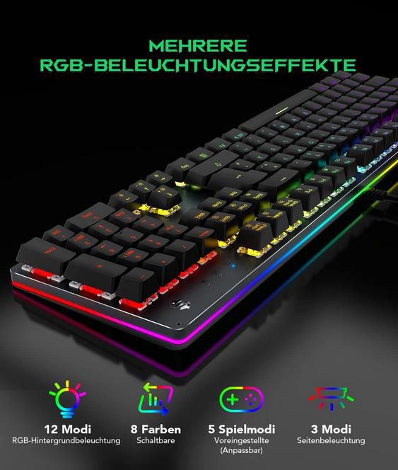 Black Shark Sixgill Mechanische Gaming Tastatur mit RGB Beleuchtung für 35,99€ (statt 60€)