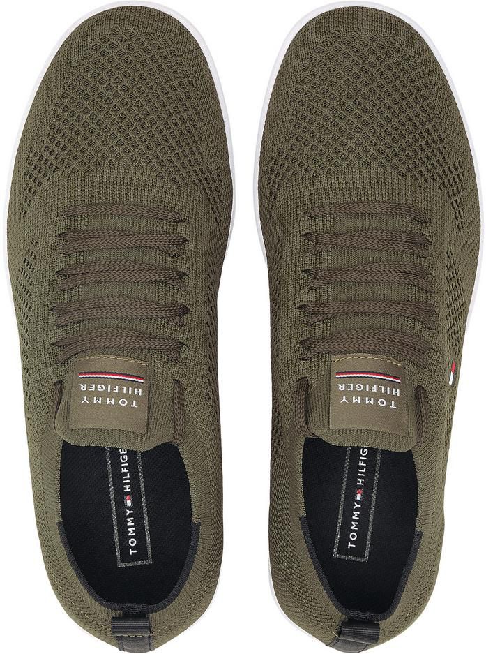 Tommy Hilfiger Sustainable Knit Sock Cupsole Herren Schuhe in Khaki für 69,24€ (statt 109€)