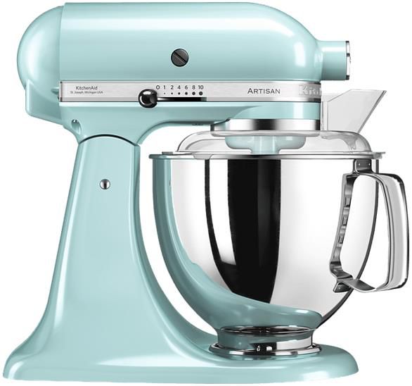 Kitchenaid 5KSM175PCEIC Artisan Küchenmaschine in Eisblau, 4,8 Liter, 300 Watt für 379€ (statt 489€)