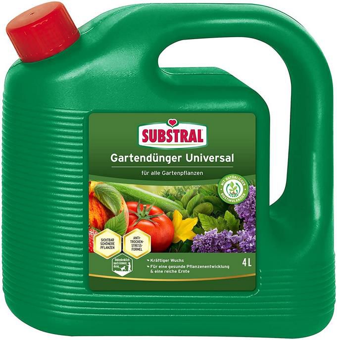 Substral Universal Flüssigdünger für Blumen, Sträucher, Bäume, Beeren, Obst und Gemüse, 4 L für 11,40€ (statt 18€)   Prime