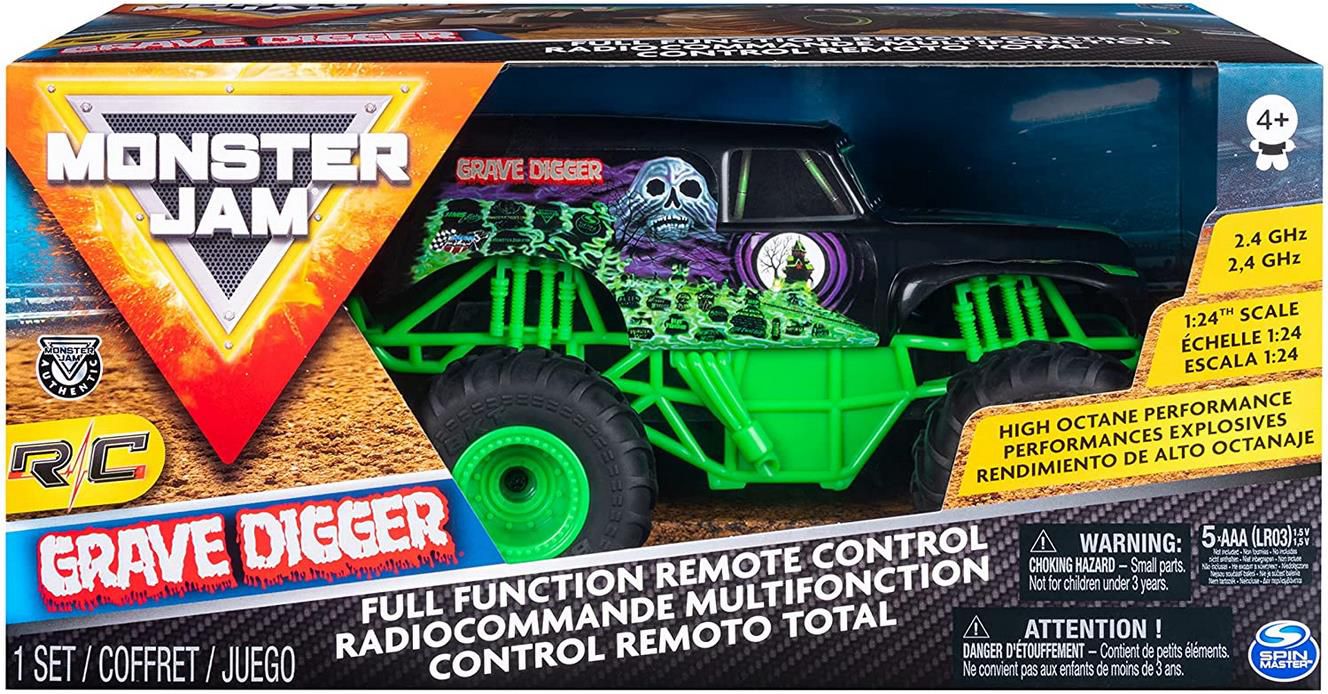 Monster Jam Grave Digger RC Truck, Maßstab 1:24 für 15,99€ (statt 21€)   Prime