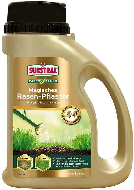 Substral Magisches 3 in 1 Rasen Pflaster, Rasensamen + Premium Keimsubstrat + Dünger, 1kg für 12,12€ (statt 17€)   Prime