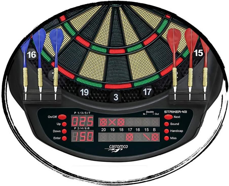 Carromco Striker 401 Dartboard inkl. 6 Softdarts für 39,99€ (statt 55€)