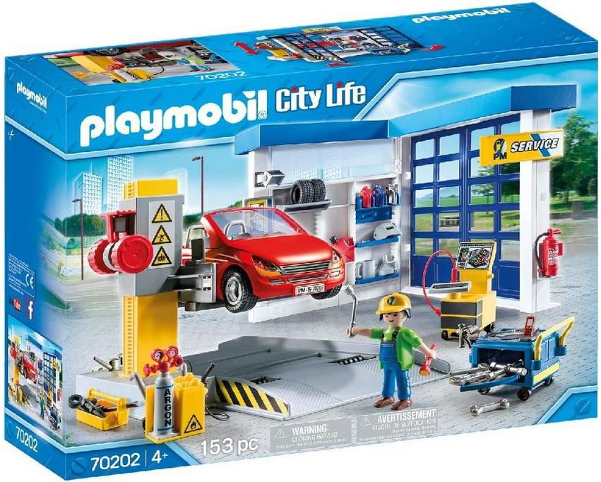 PLAYMOBIL 70202 City Life Autowerkstatt mit Hebebühne und Zubehör für 28,99€ (statt 47€)   Prime