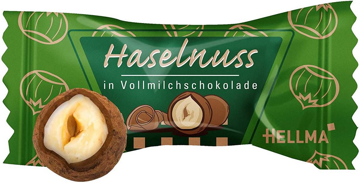 Hellma Haselnuss in Vollmilchschokolade 380 Stück, 912 g für 10,30€ (statt 20€)   Prime