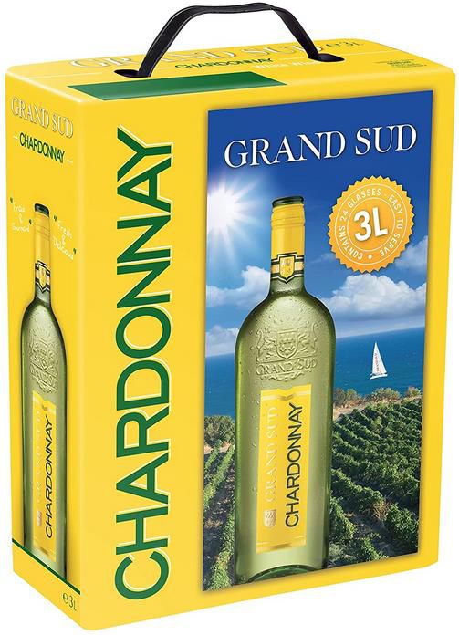 3 Liter Grand Sud Chardonnay, Trockener Weißwein ab 11,47€ (statt 19€)