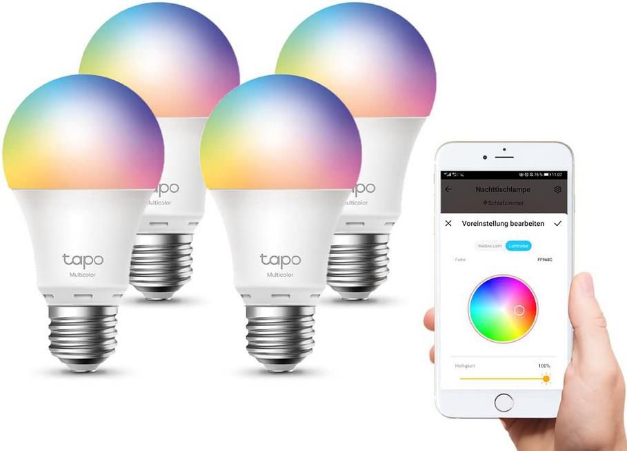 4x TP Link Tapo L530E smarte WLAN LED E27 für 12,99€ (statt neu 27€)