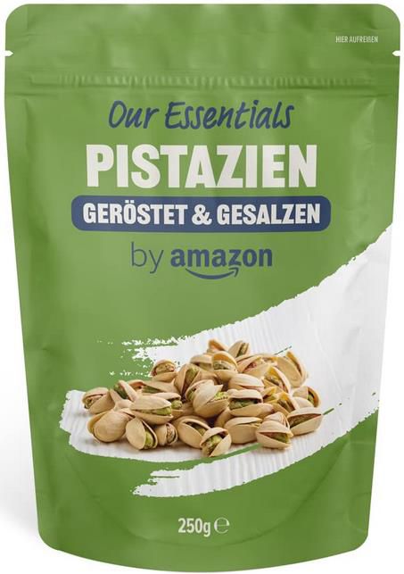 Our Essentials by Amazon Pistazien geröstet & gesalzen, 250g ab 3,26€