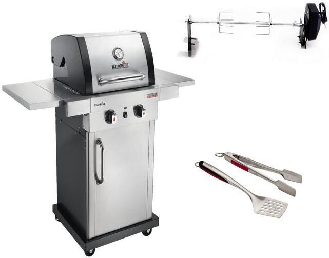 Char Broil 2200 S Gasgrill mit 2 Brennern inkl. Drehspieß, Grillbesteck für 369,94€ (statt 414€)