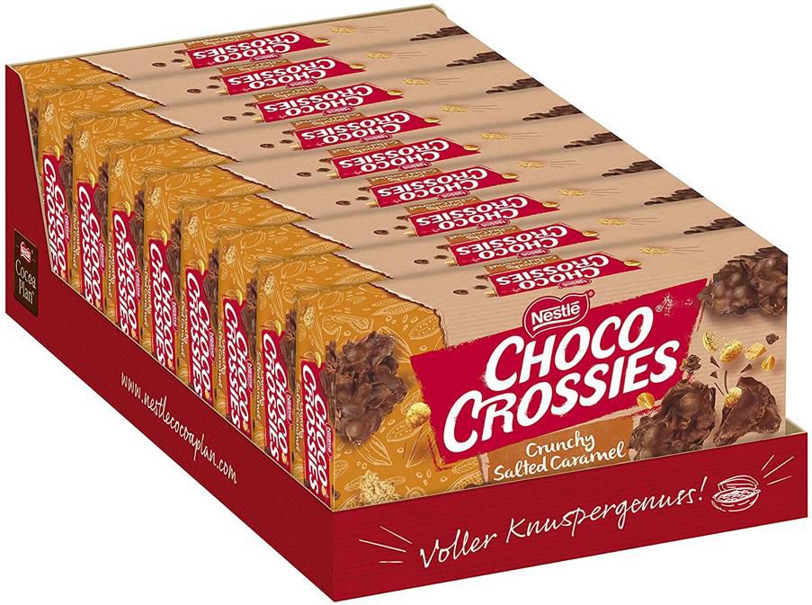 9er Pack Nestle Choco Crossies Crunchy Salted Caramel 9 x 140g ab 14,24€ (statt 18€)   Prime