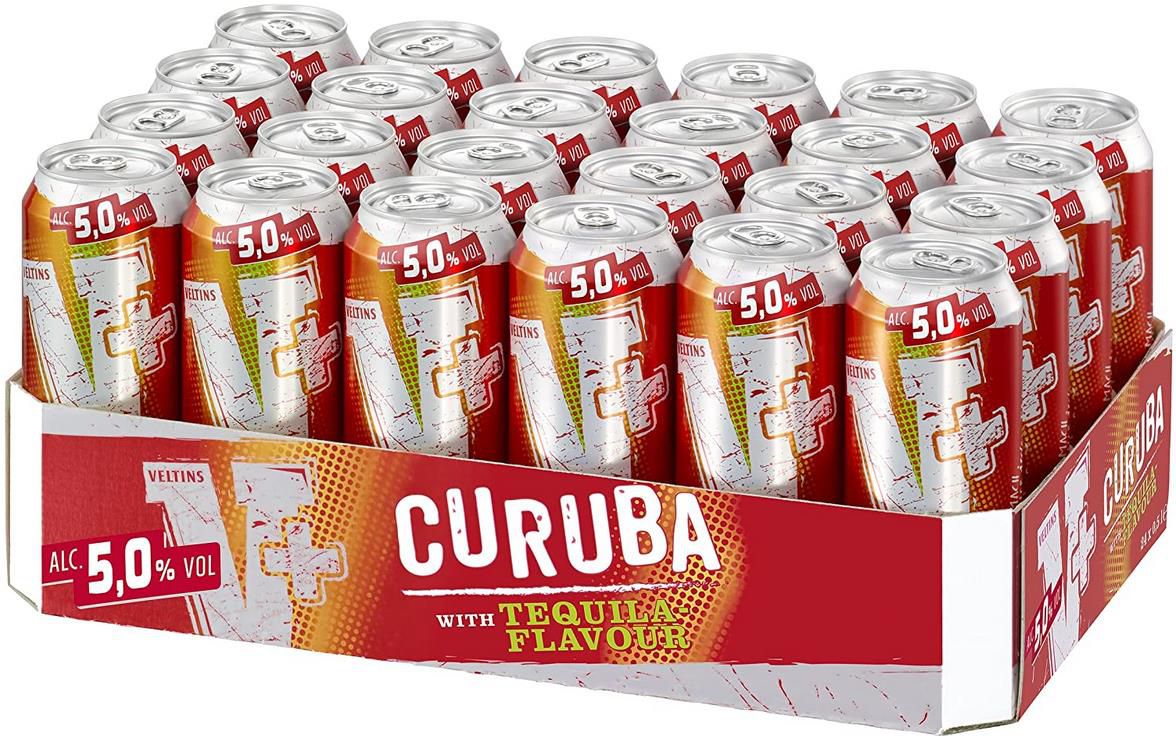 24er Pack Veltins V+ Curuba Biermischgetränk mit Tequila Geschmack 24 x 0.5l ab 14,97€ + Pfand (statt 23€)   Prime Sparabo