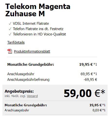 Telekom Magenta Zuhause M inkl. AVM FRITZ!Box 7590 AX (2. Version) + 6000 Repeater für 19,95€ mtl.   erste 6 Monate