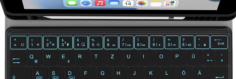 LIBOZMKO Tastaturhülle mit Touchpad für iPad 7/8/9 für 19,99€ (statt 40€)