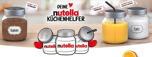 Mit dem Kauf von Nutella einen Glasaufsatz gratis abstauben