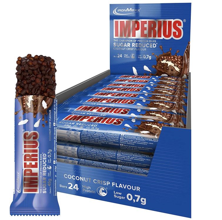 24x IronMaxx Imperius Protein Schokoriegel mit Mandel oder Coconut Crisp ab 26,59€ (statt 35€)