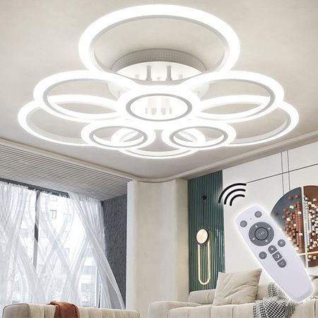 RUYI Modern Dimmbare LED Deckenleuchte mit Fernbedienung bis zu 10.800lm, 2.800-7.000K für 87,49€ (statt 175€)