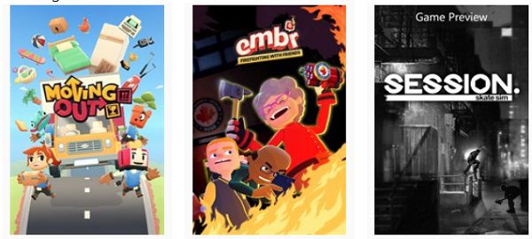 Xbox Store: Moving Out (IMDb 6,6/10), Embr & Session: Skate Sim