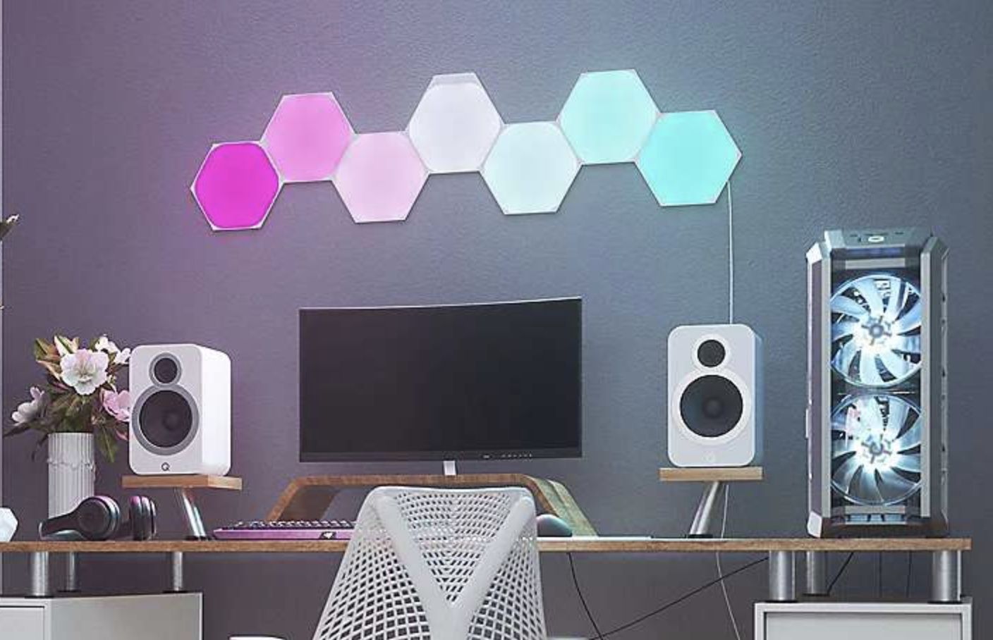 Nanoleaf Shapes Hexagons Starter Kit + Google Nest Hub (2. Gen) für 159€ (statt 233€)