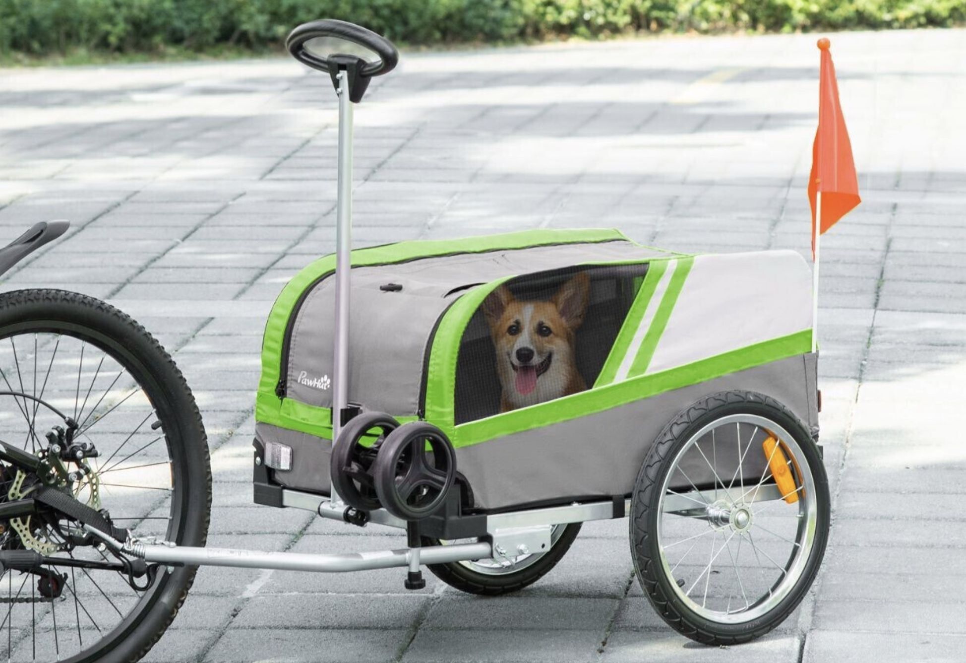 PawHut Hundeanhänger in Grün für 107,99€ (statt 135€)