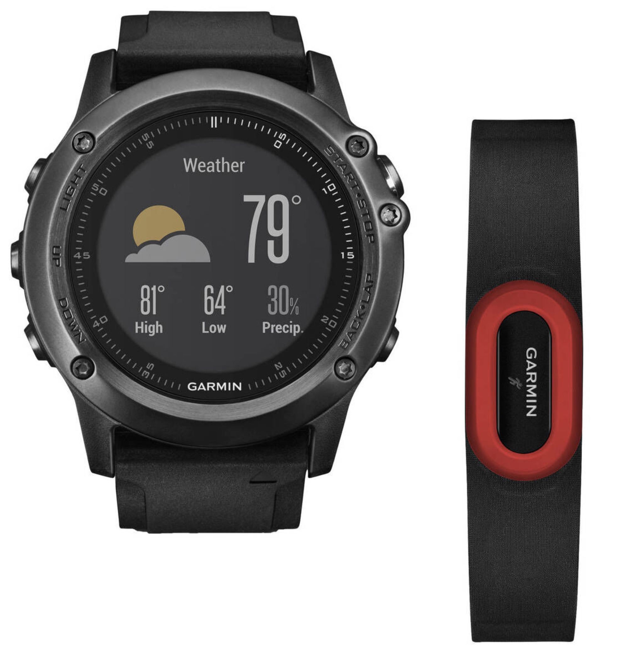 Garmin Fenix 3 HR Saphir Sportuhr + Herzfrequenz Brustgurt für 279,20€ (statt 375€)