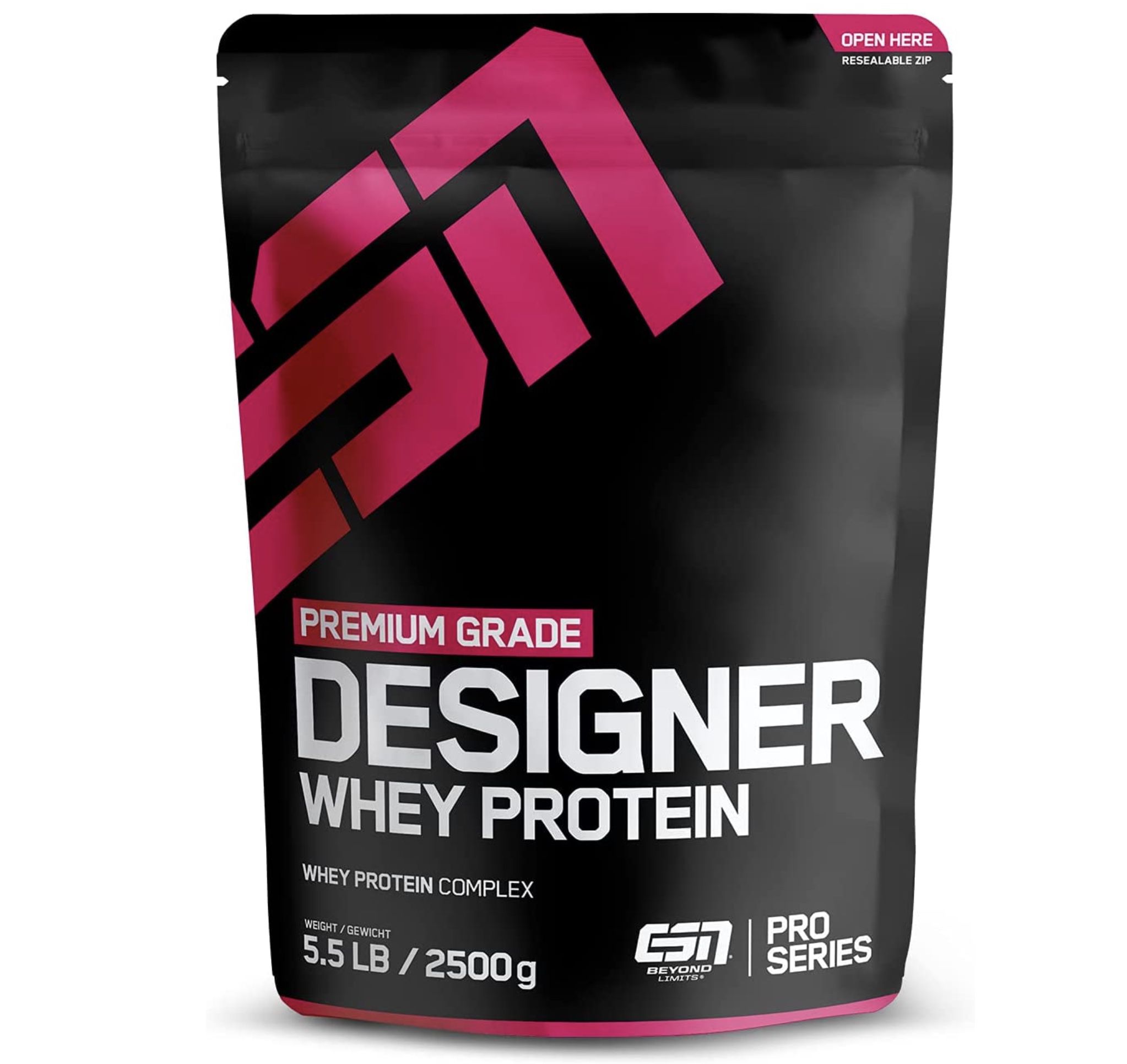 2.500g ESN Designer Whey Protein White Chocolate Hazelnut für 36,39€ (statt 47€)