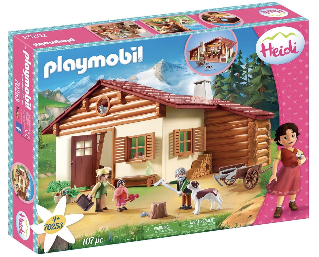 Playmobil Heidi 70253   Heidi und Großvater auf der Almhütte für 27,67€ (statt 36€)