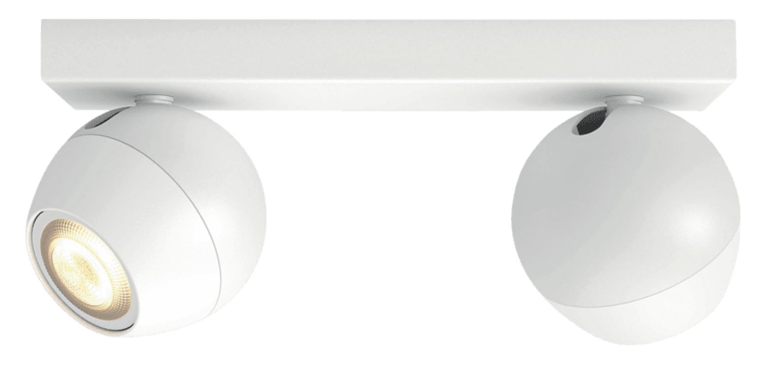 Philips Hue White Ambiance Buckram Doppelspot in Weiß inkl. Dimmschalter für 54,90€ (statt 99€)