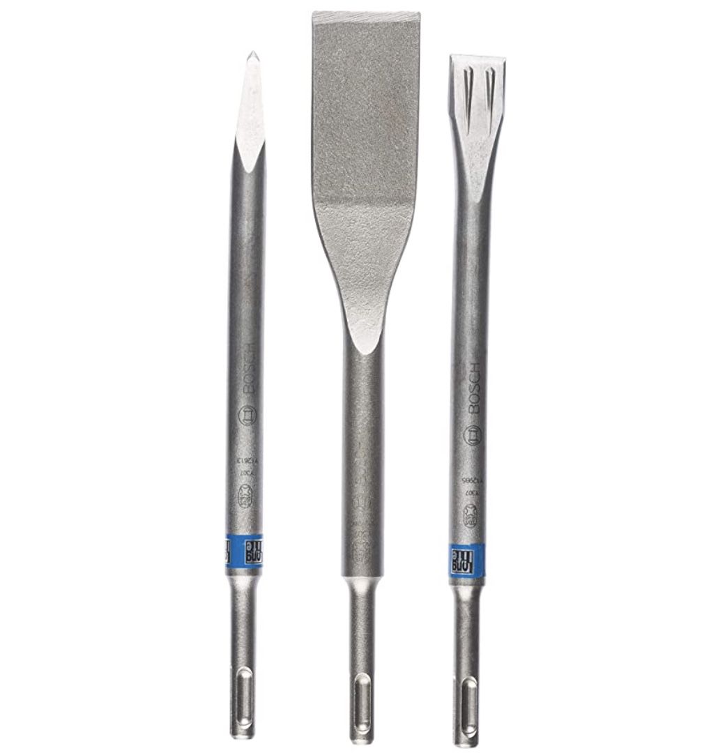 Bosch Professional 3tlg. Meißel Set Long Life SDS plus für 19,78€ (statt 26€)   Prime
